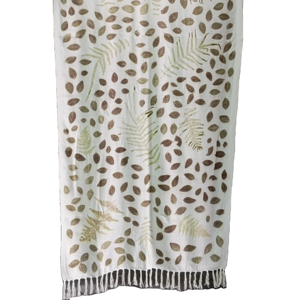 Hijab en coton 100% Ecoprint, motif à pois, vêtements durables d'été, taille et couleur personnalisables, transfert thermique longue durée - Product Image 1