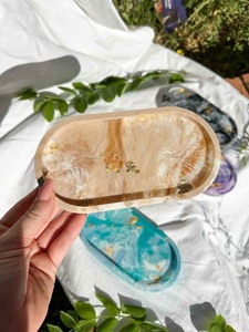 Resin Decorative <b>Tray</b> in Multiple Colors Cosmetic Organizer Home Decor Oval Resin <b>Tray</b> Vanity <b>Tray</b> High Quality - Product Image 6
