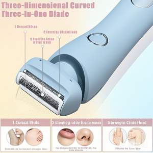 เครื่องโกนขนไฟฟ้าสำหรับผู้หญิง 2-in-1 ไร้สาย UBS IPX7 กันน้ำ ใช้ได้ทั้งแบบเปียก/แห้ง โกนขนบิกินี่และใบหน้า ใบมีดคู่ - Product Image 6