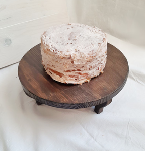 Soporte de pastel rústico de madera con aspecto desgastado de 4 pies Perfecto para bodas Fiestas para bodas Ocasiones especiales flor, romántico - Product Image 5