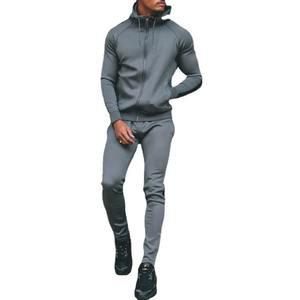 Conjunto de sudadera con capucha y joggers de gran tamaño Vintage para hombre, ropa de calle elegante de secado rápido para invierno, transpirable y cómoda, venta al por mayor - Product Image 1