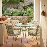 Ensemble de conversation pour jardin et patio, table et chaises décoratives en fer forgé pour cour, balcon, café, restaurant, hôtel, vente en gros OEM