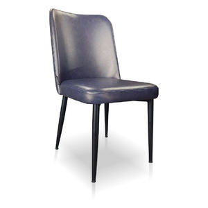 Swensea Chaise de salle à manger à pieds en métal au design moderne avec tissu et cuir Caractéristiques ergonomiques pour bureau à domicile Villa Vente chaude pour les centres commerciaux - Product Image 3