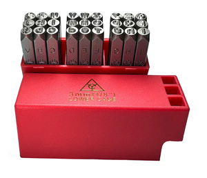 Poinçons de lettres métalliques A-Z de 3 mm de qualité industrielle, personnalisables OEM, avec pointe avant HRC 58-62 et pointe arrière HRC 38-46 sablée - Product Image 3