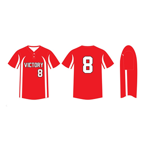 OEM diseño personalizado de secado rápido transpirable aparejos sarga tela sublimada impresa 2 botones camisetas de béisbol más la opción de tamaño - Product Image 4