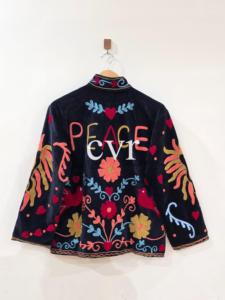 Uzbek Outerwear Hand Embroidered Women's Luxury <b>Coat</b> Handmade Velvet Suzani Eco-Friendly Suzani Velvet Winter Boho for Party We - Product Image 4