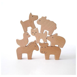 Ensemble de jouets en bois pour animaux Jouets en bois pour enfants Animal en bois du Vietnam - Product Image 1