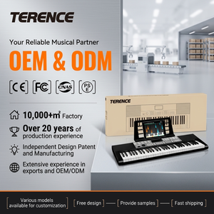 Clavier musical électronique Terence SP611 à 61 touches, <span class=keywords><strong>orgue</strong></span> et piano électroniques, <span class=keywords><strong>orgue</strong></span> électrique ABS avec 128 rythmes et 128 sons, 3,5 mm - Product Image 1