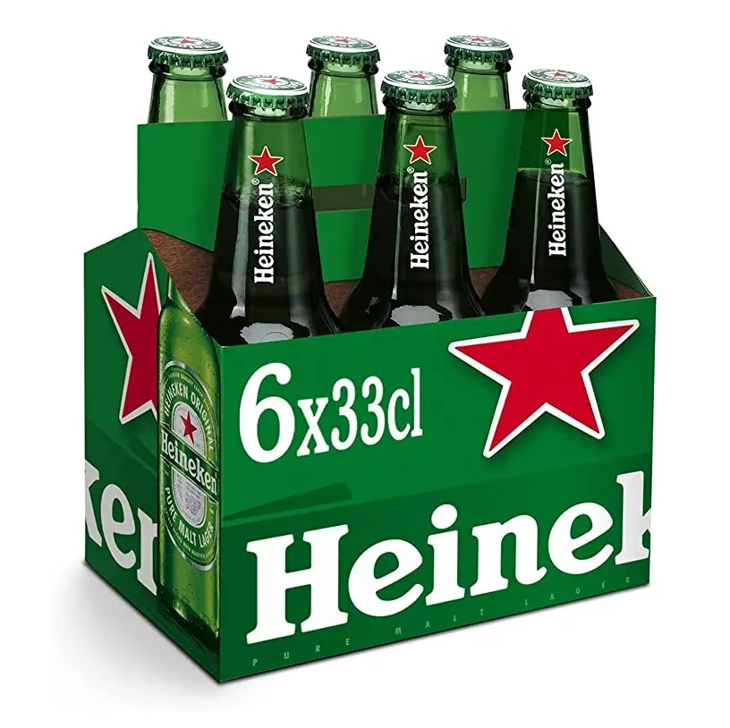 Yüksek kalite ucuz toptan fiyat Heineken Premium büyük bira şişeleri satılık 6x330ml