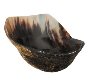 Bol en corne décoratif, écologique, fait à la main, matériau naturel durable, idéal pour les cadeaux biologiques et éthiques - Product Image 1