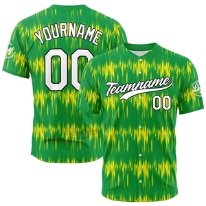 Maillot de baseball personnalisé à col en V pour hommes et femmes, séchage rapide, style hip-hop, 100 % polyester, avec nom et numéro d'équipe - Product Image 1
