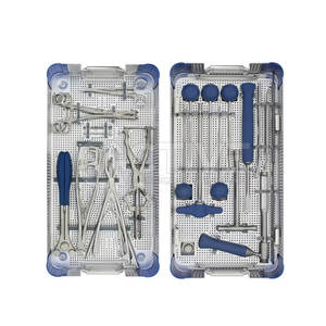 Juego de cirugía de columna con portaagujas e instrumentos quirúrgicos recubiertos de titanio Juego de cirugía de columna de alta calidad - Product Image 1