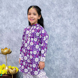 ชุด dhoti kurta สำหรับเด็กชุดพื้นเมืองผ้าฝ้ายนุ่มสำหรับเด็กผู้หญิงเสื้อผ้าขายส่งจากโรงงานอินเดีย - Product Image 1