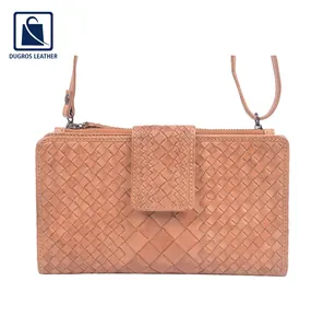 Eye Catching Look Best Quality Wholesale Anthracite Fitting Genuine Leather Clutch for Women from Indian Manufacturer