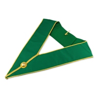 Collier de 18e degré du Rite écossais maçonnique de haute qualité, ruban moiré rouge, 100 % coton, entièrement brodé à la main, garniture dorée, aimant