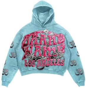 Ensemble survêtement personnalisé pour homme, streetwear, imprimé 3D en relief, sweat-shirt à capuche et jogging, ourlet brut, bordure coupée, sweat-shirt graphique, vente en gros - Product Image 2