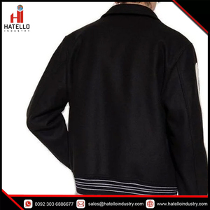 Veste d'université classique en tissu de laine de haute qualité pour hommes, vêtements d'hiver personnalisés - Product Image 4