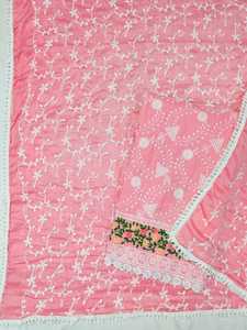 Exclusivo Dhwaja Export Vestido de seda de estilo étnico informal para mujer Traje de material con accesorios Todas las estaciones Patrón pintado a mano - Product Image 3