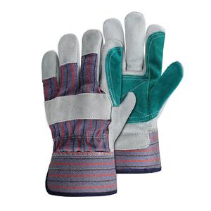 Venta completa de fábrica, guantes de trabajo de utilidad General de seguridad de Palma de piel de vaca dividida de doble capa económicos para Unisex - Product Image 1