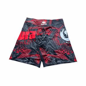 Pantalones cortos MMA para hombre hechos a medida OEM al por mayor pantalones cortos elásticos impresos sublimados con logotipo frontal para luchar - Product Image 3