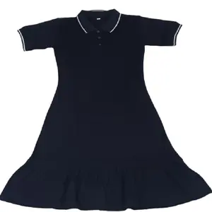 Robe de sport junior pour filles, style sportif, col en A, polyester/coton durable, vêtements de sport pour enfants, tous les âges - Product Image 1