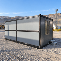 Promotion WYRAX : Kits de cabanes en bois modernes préfabriquées de 20 pieds avec panneaux sandwich, maison conteneur pliable portable pour hôtel, hôpital, centre commercial