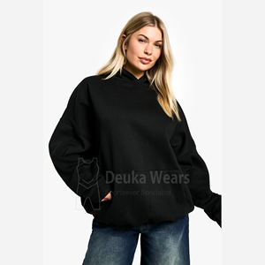Sudaderas con capucha de mujer con serigrafía personalizada de alta calidad hechas de lana de algodón con sudaderas con capucha de lavado ácido de impresión de alta calidad - Product Image 1