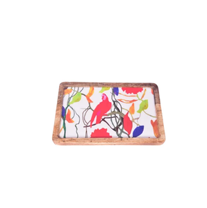 Venta al por mayor de madera impreso placas cargador boda Hotel fiesta placa cargador cena platos decorativos para bodas cuenco - Product Image 3