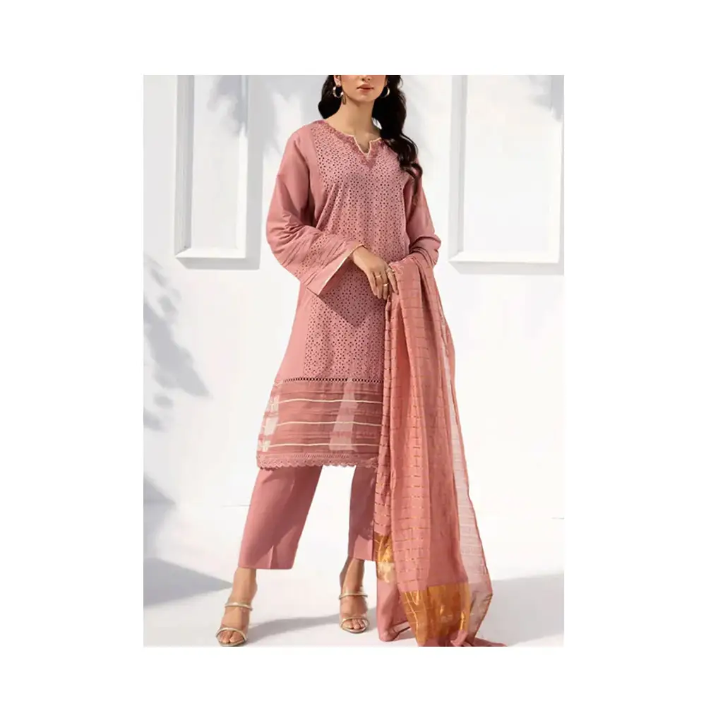 Qualità Premium all'ingrosso 2023 ultime donne casual tre pezzi shalwar kameez abito da prato personalizzato con dimensioni di colore