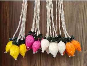 Guirnalda de perlas artificiales, brotes de loto, cuerdas colgantes, decoración de boda Multicolor, telón de fondo, Haldi Mehendi, decoraciones de festivales indios - Product Image 3