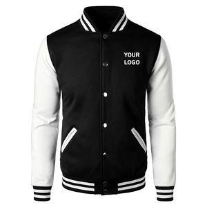 Chaqueta de béisbol de alta calidad personalizada mangas de cuero Chenille bordado béisbol Letterman Varsity chaquetas para hombres - Product Image 5