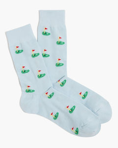 Chaussettes de golf vertes personnalisées avec logo VN Factory, en spandex/coton, design jacquard, séchage rapide, respirantes, antibactériennes, pour hommes - Product Image 4