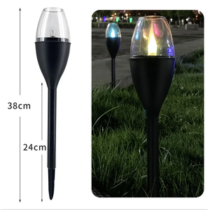 Nouveau style solaire extérieur jardin pelouse LED <span class=keywords><strong>bougie</strong></span> réverbère jardin insérer verre à vin paysage jardin mur lumières solaires - Product Image 2
