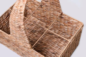 Meilleure vente et tendance Panier rectangulaire tissé en jacinthe à la mode Plateau en jacinthe d'eau Boîtes de rangement et bacs Paniers cadeaux - Product Image 3