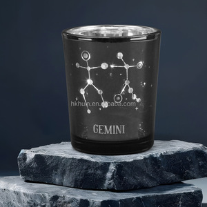 Juego de velas de aromaterapia con contenedor vacío de doce constelaciones, tarro de vidrio galvanizado, recuerdo de vela exquisita - Product Image 1