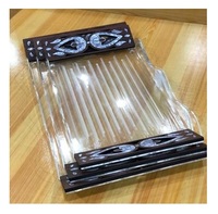 Juego de 3 bandejas de madera de acacia con incrustaciones de nácar, estilo árabe, regalo para Ramadán y Eid, para servir postres, decoración del hogar, personalizable, EPCH