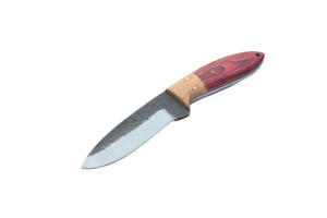 Couteau de poche Skinner à lame droite en acier à haute teneur en carbone fait à la main, 8 pouces, manche en bois, activités de plein air, chasse, camping, OEM - Product Image 3