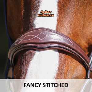 Brida Para Caballo Sillín occidental Nuevo estilo inglés Brida de doma Piel de vaca genuina Caballo Headstall Productos de cuero Premium para caballos - Product Image 5