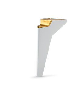 Prizma 19cm plástico blanco pintado muebles pierna resistente a los arañazos resistente fácil instalación para sofá gabinete mesa de comedor - Product Image 1