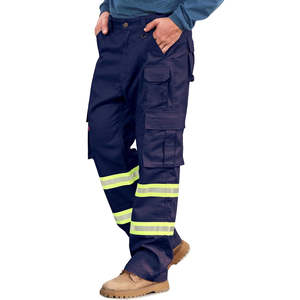 Pantalons de travail de sécurité pour hommes, dernier design, multi-poches, réfléchissants, haute visibilité, LED Flash, ANSI Classe 1, EN ISO 20471 Classe 2, personnalisables - Product Image 1