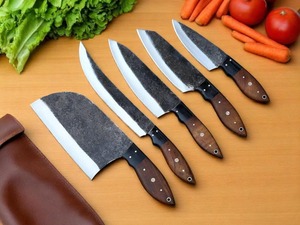 ด้ามไม้วอลนัทแบบเต็ม6 "ด้ามมีดสกินเนอร์ทำด้วยมือเหล็กกล้าคาร์บอนใช้งานในครัว - Product Image 3