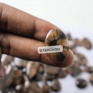 Colgante de Piedra Preciosa de Chiastolita Marrón, Cabujón de Cristal Pulido, Chiastolita Natural para la Elaboración de Joyas, Regalo de Navidad para Ella - Product Image 5