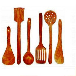 Artículo en Oferta, Accesorios de Cocina, Juego de Servidores de Ensalada de Acacia, Ecológico, Apto para Lavavajillas, Utensilios para Ensalada, Hecho en India - Product Image 6