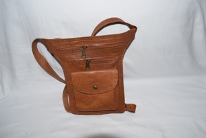 Sac à bandoulière vintage en cuir véritable-Portable - Product Image 2
