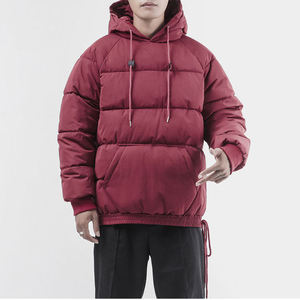 OEM personalizado de los hombres de estilo de la calle Puffer abajo Chaqueta brillante diseño de la burbuja abrigo de invierno con el logotipo frontal-Venta al por mayor de tela de lona - Product Image 4