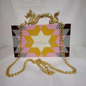 Handmade Women's Luxury Eco-Friendly Customized Resin Sculpture Boxes with SCULPTURE Pattern Wholesale Fashion Handbags India - Product Image 1