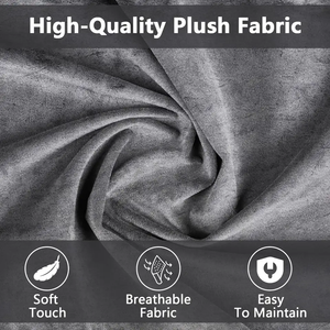 Sedia a sacco imbottita moderna sedia a sacco per soggiorno-tessuto di grandi dimensioni velluto grigio divano Set Set di mobili in porcellana letto per bambini - Product Image 3