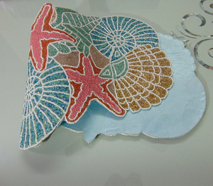 Camino de Mesa con Cuentas Hechas a Mano, Elegante Camino de Mesa con Cuentas Florales Hechas a Mano para Mesa de Comedor, Ocasiones Festivas, Bodas - Product Image 2