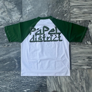 American Raglan Sleeve T-shirts graphiques surdimensionnés vintage pour hommes Heavyweight 100% Cotton Screen Printing Cropped Boxy Style - Product Image 6