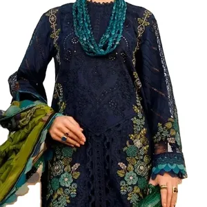 Indian Ethnic Wear Fancy Net with Embroidery Work Salwar Kameez Suit for Women